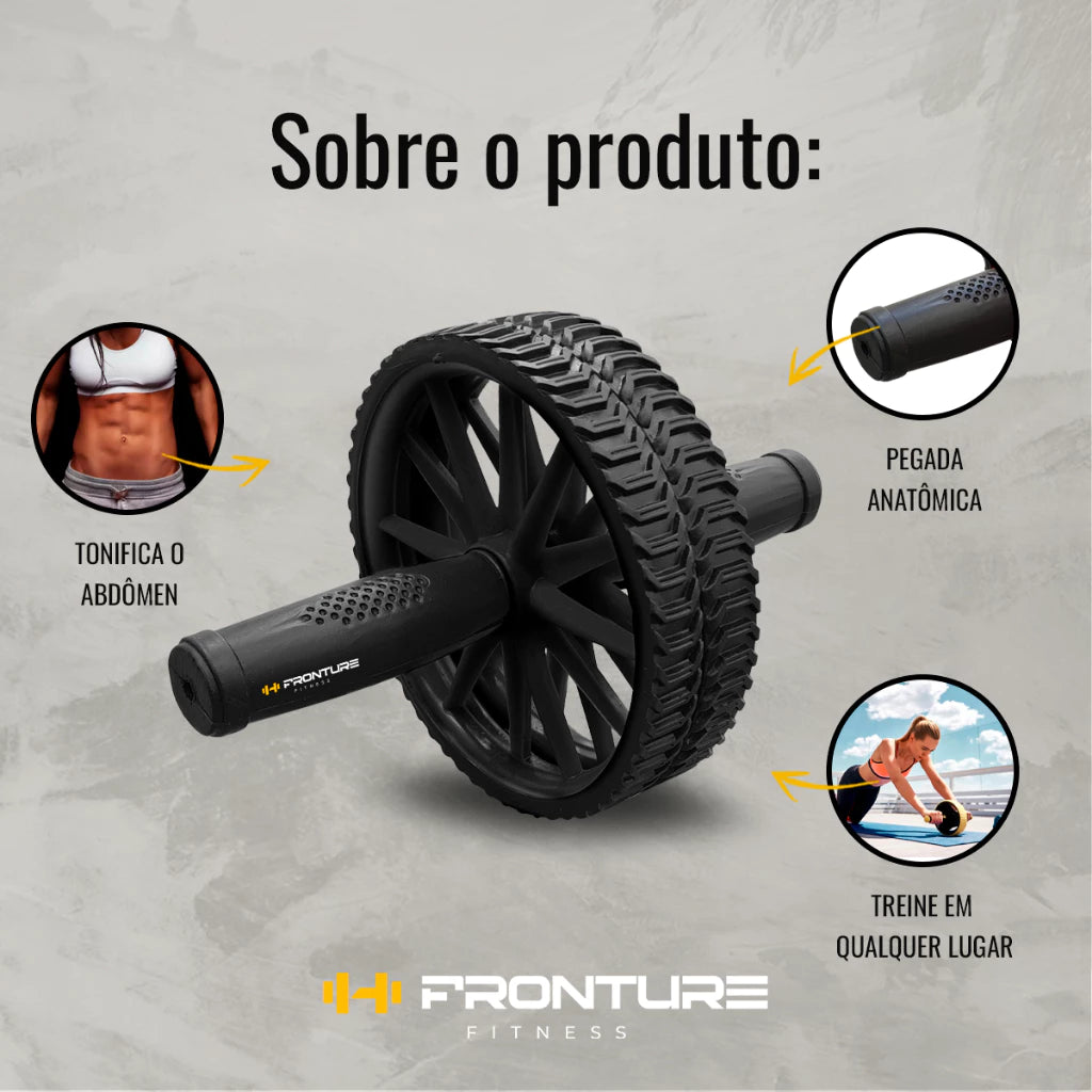 Roda Abdominal Fitness com Apoio – Treino em Casa Abdômen