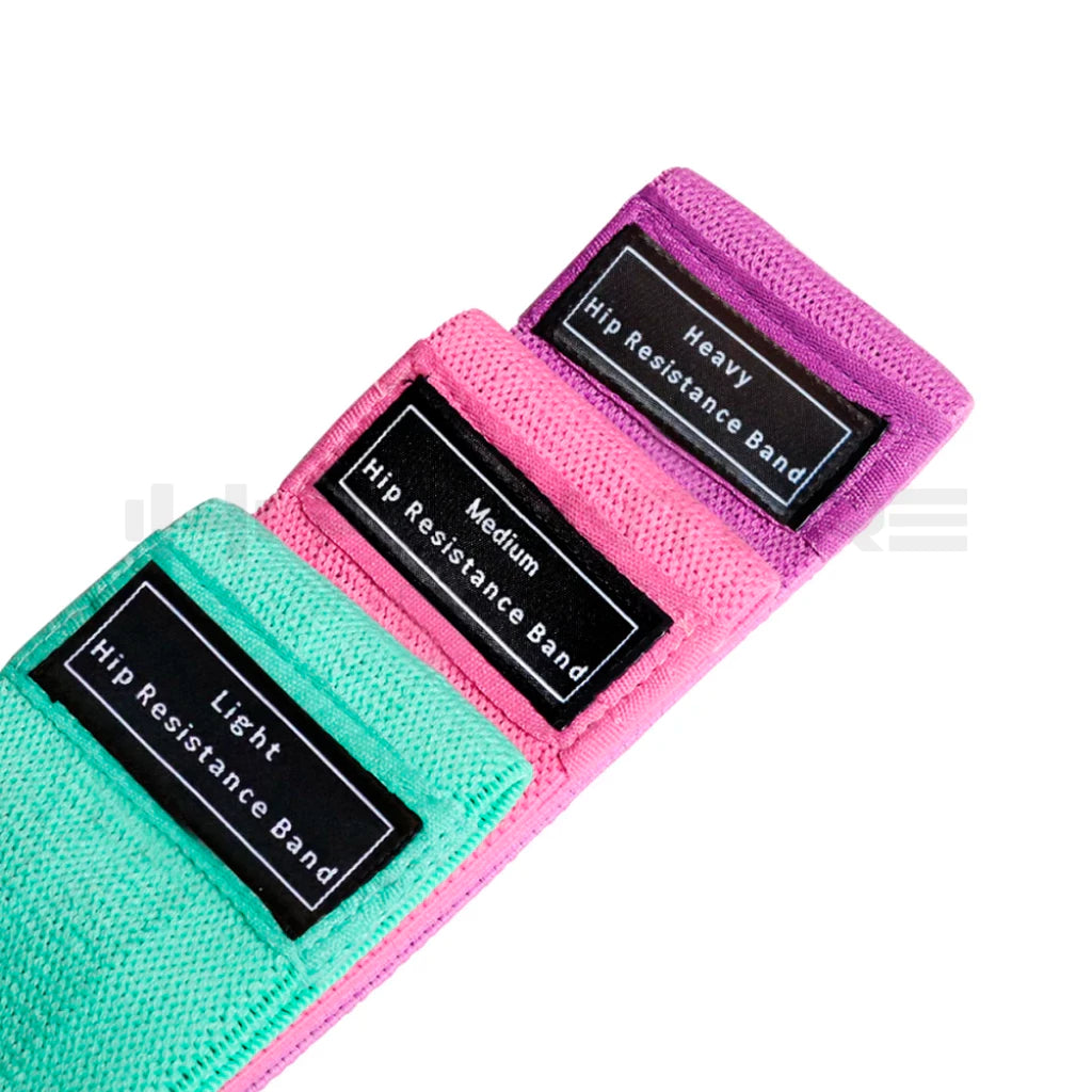 Faixa Elástica Fitness para Glúteo e Pernas – Kit 3 Resistências